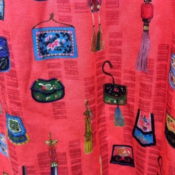 Emily Lovelock Teatime Midi Dress - Orange - Picture 5 of 10